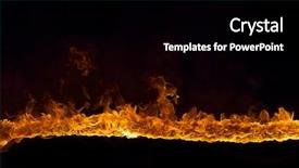  Presentation with furnace - Colorful PPT layouts enhanced with fiery furnace - blazing flames over black background backdrop and a black colored foreground