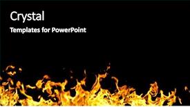  Presentation with furnace - Cool new presentation with fiery furnace - close-up of yellow fire backdrop and a black colored foreground