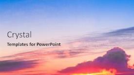  Presentation with fiery - Theme enhanced with fiery heaven evening cloudscape background and a light blue colored foreground