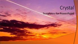  Presentation with fiery - Amazing slides having fiery heaven setting sun backdrop and a coral colored foreground