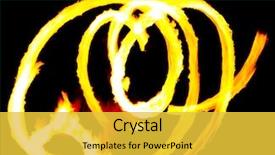  Presentation with fiery - Slide deck having fiery motion abstract drawing background and a yellow colored foreground
