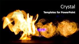  Presentation with fiery - PPT layouts featuring fiery motion burning man background and a black colored foreground