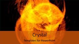  Presentation with fiery - PPT theme enhanced with fiery motion fire show background and a gold colored foreground