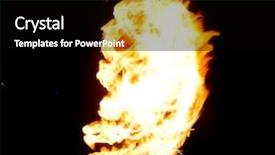  Presentation with fiery - Slides enhanced with fiery motion fire show background and a black colored foreground