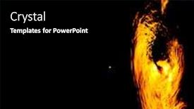  Presentation with fiery - Slides consisting of fiery motion flaming trails background and a black colored foreground