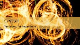  Presentation with fiery - Slides enhanced with fiery motion gasoline dance background and a  colored foreground