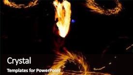  Presentation with fiery - Presentation consisting of fiery motion night performance background and a wine colored foreground