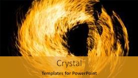  Presentation with fiery - Amazing PPT theme having fiery motion orange flames backdrop and a gold colored foreground
