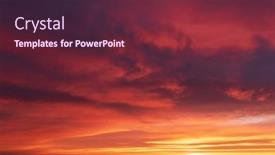  Presentation with fiery - Colorful PPT theme enhanced with fiery-orange-sunset-sky-dramatic backdrop and a tawny brown colored foreground