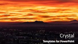  Presentation with los angeles - PPT theme enhanced with fiery-predawn-view background and a black colored foreground