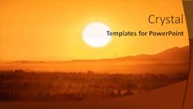  Presentation with neighborhoods - PPT theme consisting of fiery-san-fernando-valley-sunrise background and a light gray colored foreground