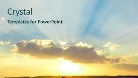  Presentation with fiery - Slide set featuring fiery start of the day background and a lemonade colored foreground