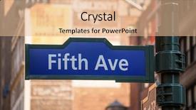  Presentation with new york - Amazing slides having fifth avenue blue sign 5 backdrop and a lemonade colored foreground