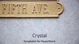  Presentation with copy space leadership - PPT layouts with fifth avenue sign with plenty background and a  colored foreground