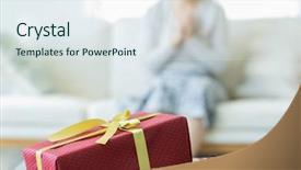  Presentation with women mechanics - PPT theme enhanced with fifty birthday - present for middle-aged women background and a  colored foreground