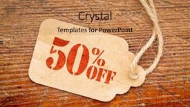  Presentation with barn-wood - Cool new PPT layouts with price tag against rustic red backdrop and a coral colored foreground