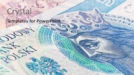  Presentation with polish army - Theme having fifty polish zloty banknote close up background and a lemonade colored foreground