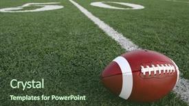  Presentation with american football - Beautiful slides featuring fifty yard line beyond backdrop and a tawny brown colored foreground