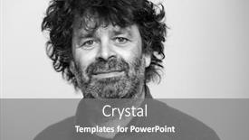  Presentation with old man - Cool new PPT theme with fifty-year-old-youthful-man backdrop and a gray colored foreground