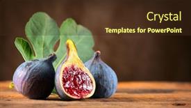 Presentation with fruit fig - PPT theme with fig-fruit-close-up-ripe background and a wine colored foreground