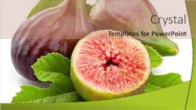  Presentation with fruits - Presentation design with fig-fruits-and-slice and a coral colored foreground