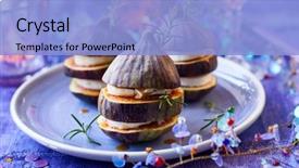  Presentation with christmas at the movies - Theme consisting of goat's cheese and honey background and a  colored foreground