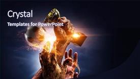  Presentation with victory - Audience pleasing PPT theme consisting of fight best - fighting for victory mixed media backdrop and a wine colored foreground