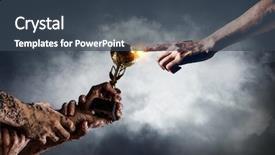  Presentation with best - Theme having fight best - fighting for victory mixed media background and a ocean colored foreground