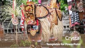  Presentation with dance - PPT theme consisting of fight between good and evil background and a coral colored foreground