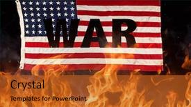  Presentation with american flag - Amazing presentation having fight independance - grunge american flag war concept backdrop and a red colored foreground