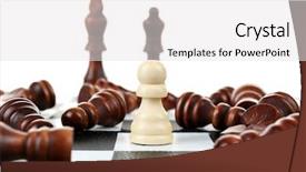  Presentation with modern medicine cardiology concept mixed - Presentation theme with fight independance - individuality chess concept background and a  colored foreground