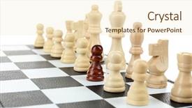  Presentation with chess - Slide deck featuring fight independance - individuality chess concept background and a  colored foreground