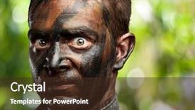  Presentation with terrorism - Audience pleasing theme consisting of fight terrorism - closeup of a soldier backdrop and a  colored foreground