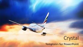  Presentation with jet airplane - PPT layouts consisting of fighter jet - airplane at fly background and a lemonade colored foreground