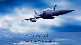  Presentation with military - Cool new slide deck with fighter jet - military airplan on the speed backdrop and a teal colored foreground