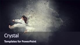  Presentation with renaissance art - Presentation theme having fighter practising his art background and a wine colored foreground