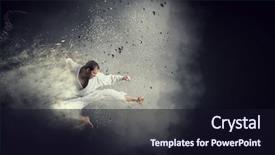  Presentation with art - Slides having fighter practising his art background and a wine colored foreground