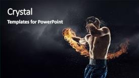  Presentation with violence - Audience pleasing slide set consisting of fighter trainning outdoor mixed media backdrop and a dark gray colored foreground