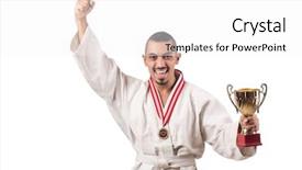  Presentation with fighter jets - PPT layouts with fighter with cup on white background and a white colored foreground