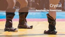  Presentation with mongolian - Colorful presentation enhanced with 2012 goals - fighters in national boots are backdrop and a tawny brown colored foreground