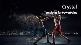  Presentation with fighters - Cool new slides with fighters trainning outdoor mixed media backdrop and a black colored foreground