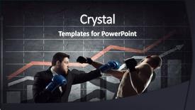  Presentation with sales figures - PPT layouts enhanced with fighting for sales figures mixed background and a dark gray colored foreground