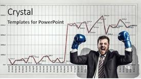  Presentation with sales figures - Theme with fighting for sales figures mixed media background and a white colored foreground