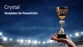  Presentation with victory - PPT layouts having fighting-for-victory-mixed-media background and a navy blue colored foreground