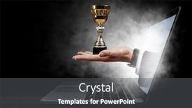  Presentation with victory - Slide deck featuring fighting-for-victory-mixed-media background and a dark gray colored foreground