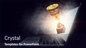  Presentation with victory - PPT theme featuring fighting-for-victory-mixed-media background and a wine colored foreground