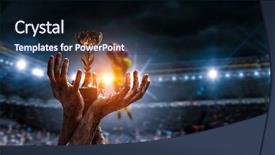  Presentation with victory - Slide deck featuring fighting for victory mixed media background and a wine colored foreground