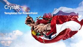  Presentation with modern medicine cardiology concept mixed - Slides consisting of fighting for victory mixed media background and a  colored foreground