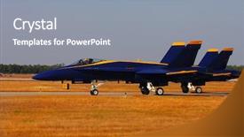  Presentation with angels - Amazing slides having fighting jet - image of 2 navy blue backdrop and a gray colored foreground