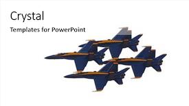 Presentation with flying angels - Slides with fighting jet - image of 4 blue angels background and a white colored foreground